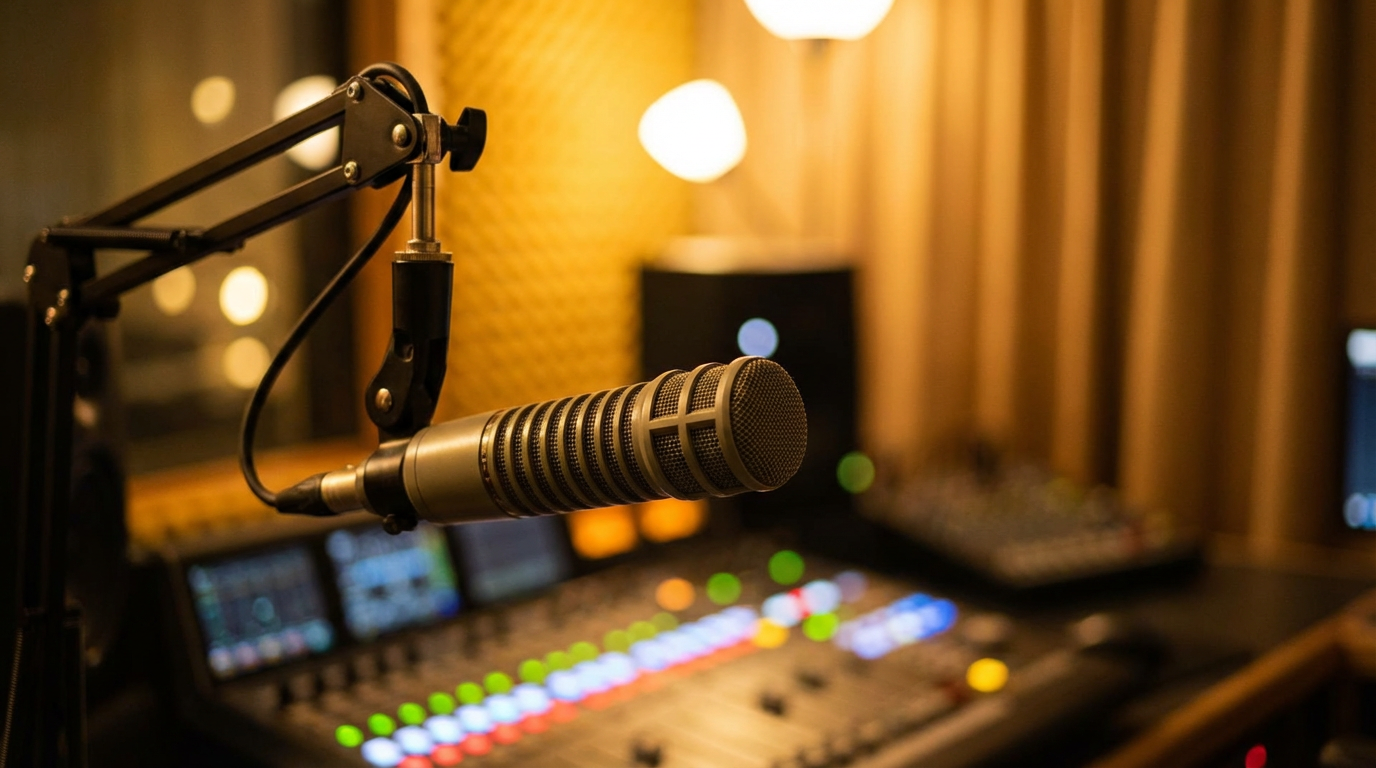 Estúdio de gravação da Radio Real Brasil - Radio Gospel Online 24h